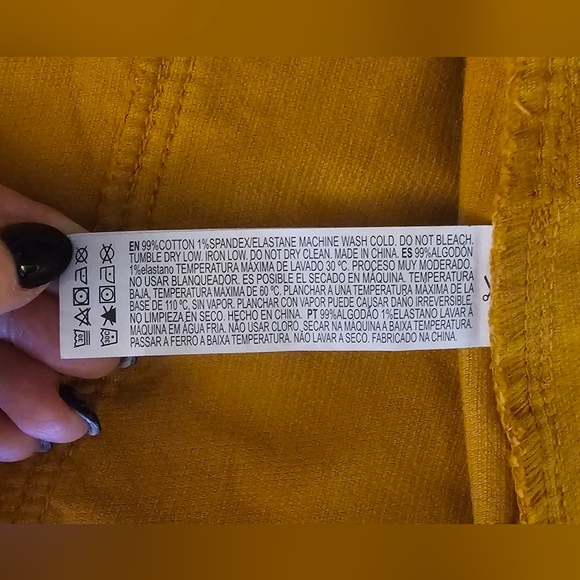 Forever 21 Mustard Yellow Corduroy Button-Front Mini Skirt - Size Medium - Picture 4 of 5